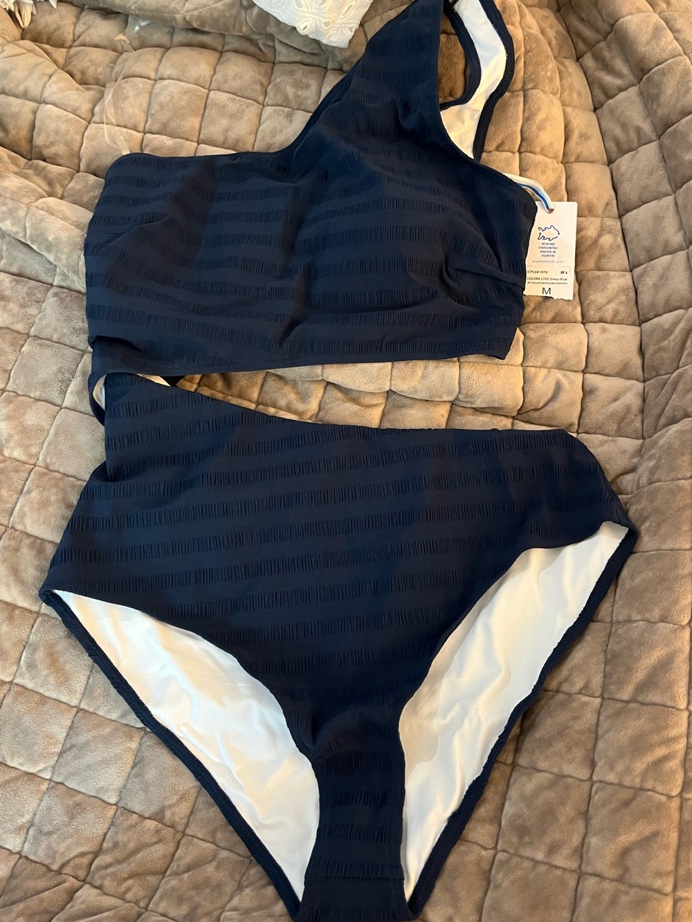 Southern Tide• One Shoulder One-Piece Swimsuit Size Med NWT - Picture 2 of 9